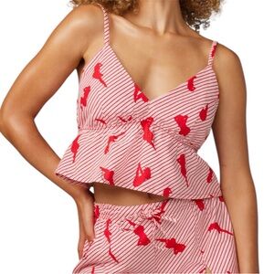 ***SOLD***Savage X Fenty Pink and White Striped Top